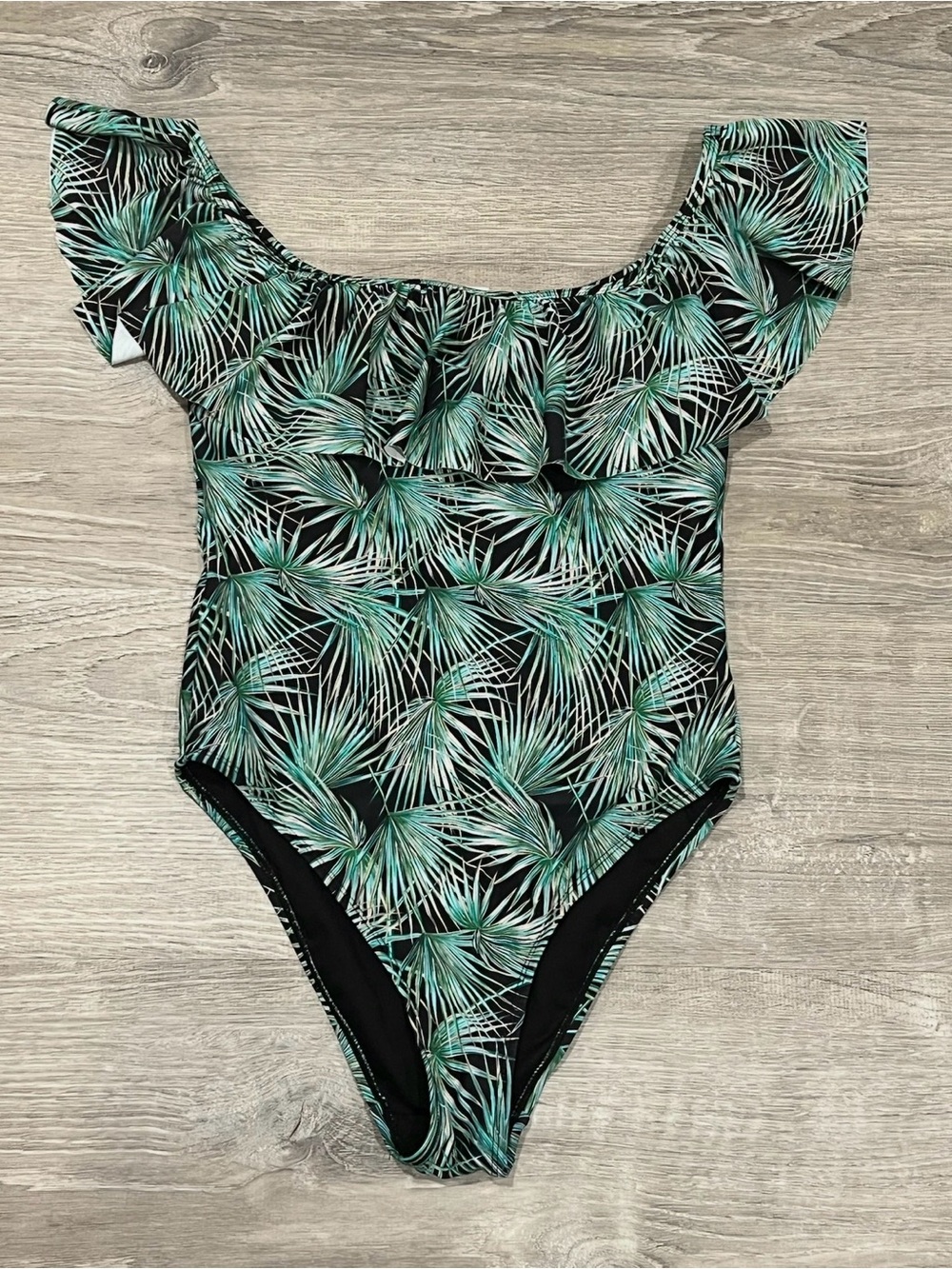 Cabana Del Sol Ruffled Off The Shoulder Swimsuit Womens